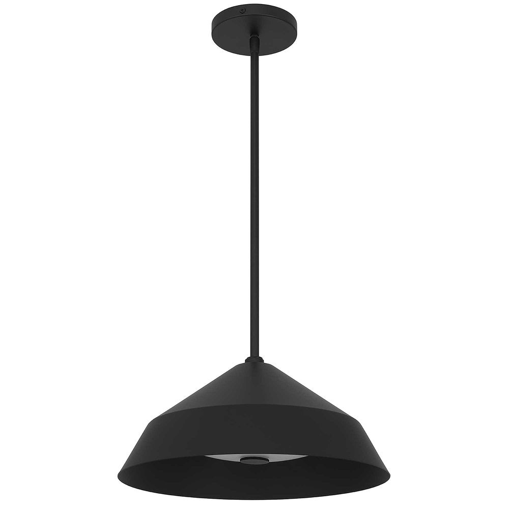 Black Frosted LED Dimmable Outdoor Hanging Light With Black Shades