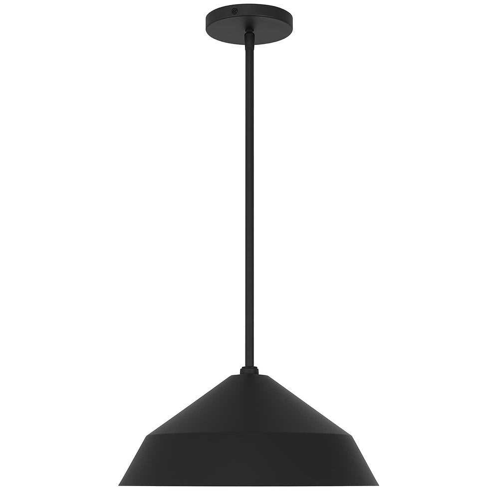 Black Frosted LED Dimmable Outdoor Hanging Light With Black Shades