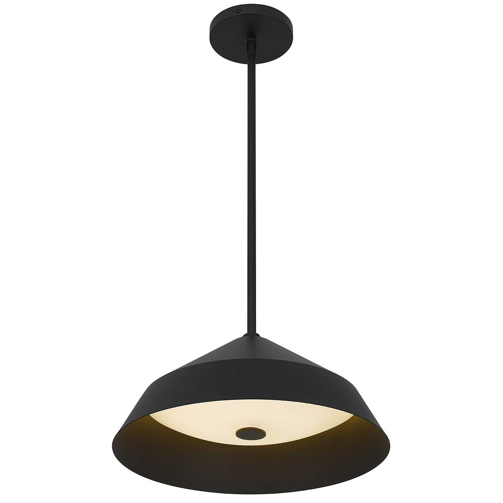 Black Frosted LED Dimmable Outdoor Hanging Light With Black Shades