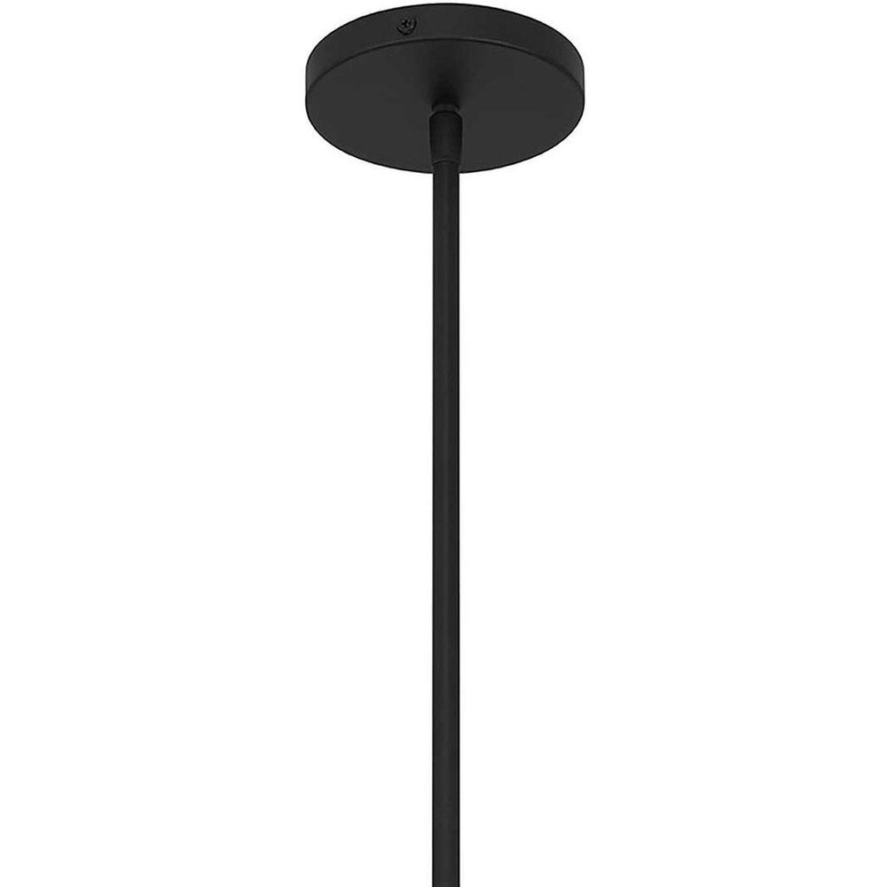 Black Frosted LED Dimmable Outdoor Hanging Light With Black Shades