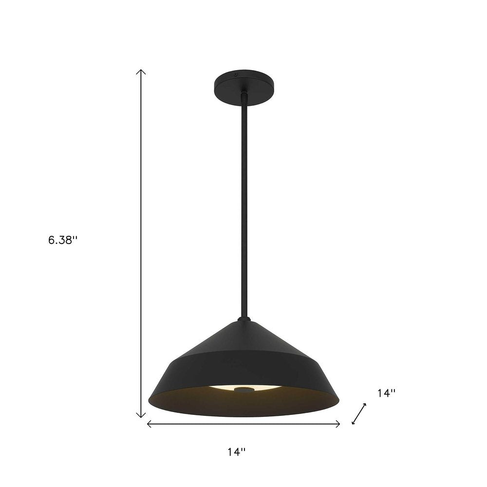 Black Frosted LED Dimmable Outdoor Hanging Light With Black Shades