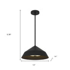 Black Frosted LED Dimmable Outdoor Hanging Light With Black Shades
