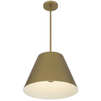 16" Antique Gold Aluminum Cone LED Dimmable Outdoor Pendent Hanging Light