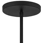 Natural And Black Rattan And Metal LED Dimmable Barrel Outdoor Hanging Pendent Light