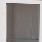 31" White Wood Accent Cabinet With Two Doors