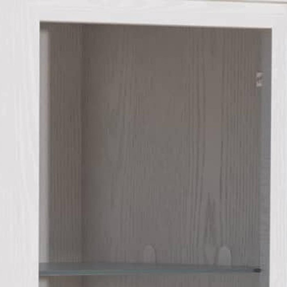 31" White Wood Accent Cabinet With Two Doors