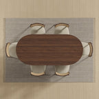 67" Brown Wood Double Pedestal Base Oval Dining Table