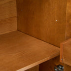 32" Brown Wood Accent Cabinet