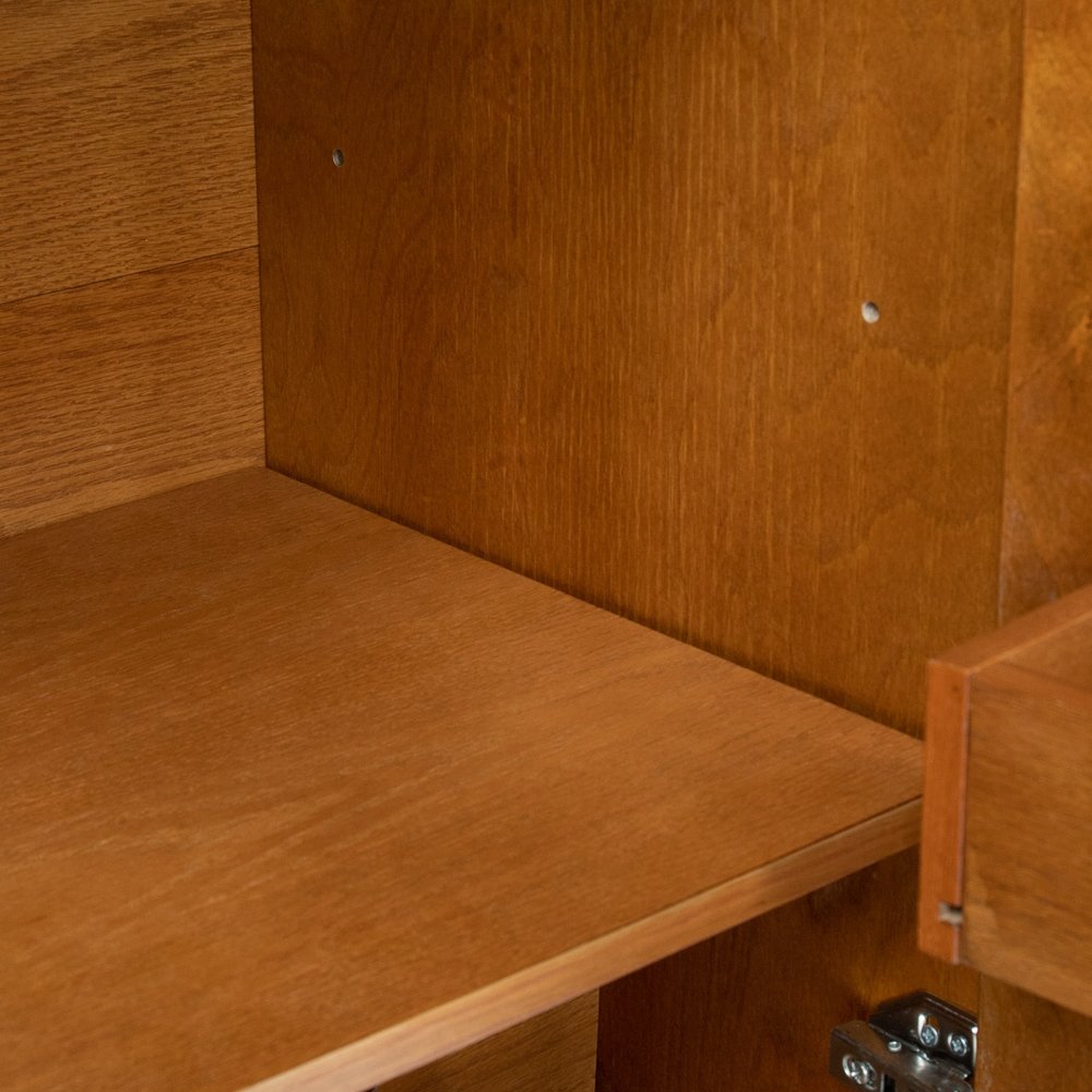 32" Brown Wood Accent Cabinet