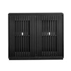 39" Black Wood Accent Cabinet