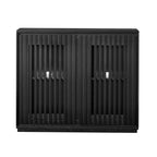 39" Black Wood Accent Cabinet