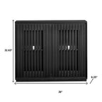 39" Black Wood Accent Cabinet