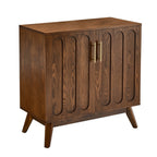 32" Brown Wood Accent Cabinet