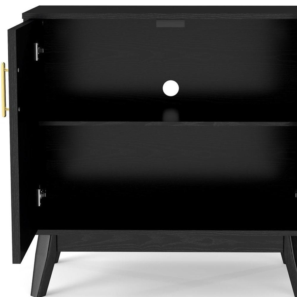 32" Brown Wood Accent Cabinet