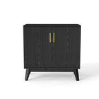 32" Brown Wood Accent Cabinet