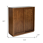 32" Brown Wood Accent Cabinet