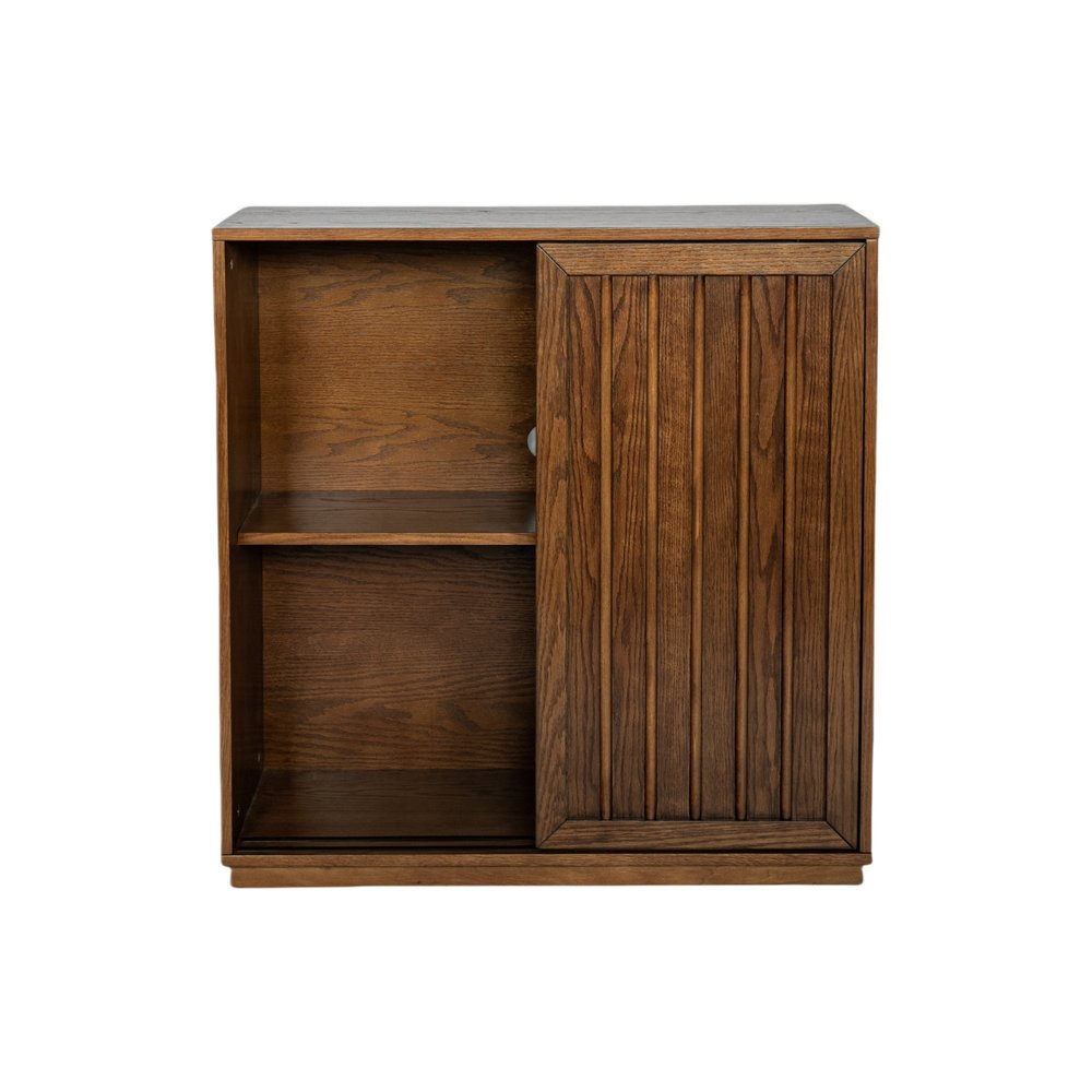 32" Brown Wood Accent Cabinet
