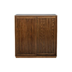 32" Brown Wood Accent Cabinet