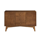 47" Brown Wood Three Drawer Sideboard With Two Doors