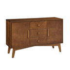 47" Brown Wood Three Drawer Sideboard With Two Doors
