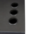 40" Black Wood Mirrored Two Drawer Vanity Table