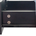 40" Black Wood Mirrored Two Drawer Vanity Table