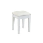 36" White Wood Mirrored Five Drawer Vanity Table