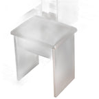 24" White Wood Mirrored Vanity Table And Lights