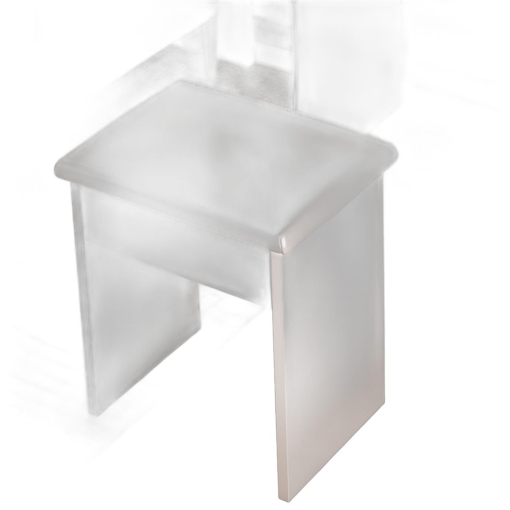 24" White Wood Mirrored Vanity Table And Lights