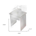 24" White Wood Mirrored Vanity Table And Lights