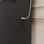 24" Black Wood Mirrored Three Drawer Vanity Table And Lights