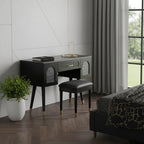 40" Black Wood Vanity Table