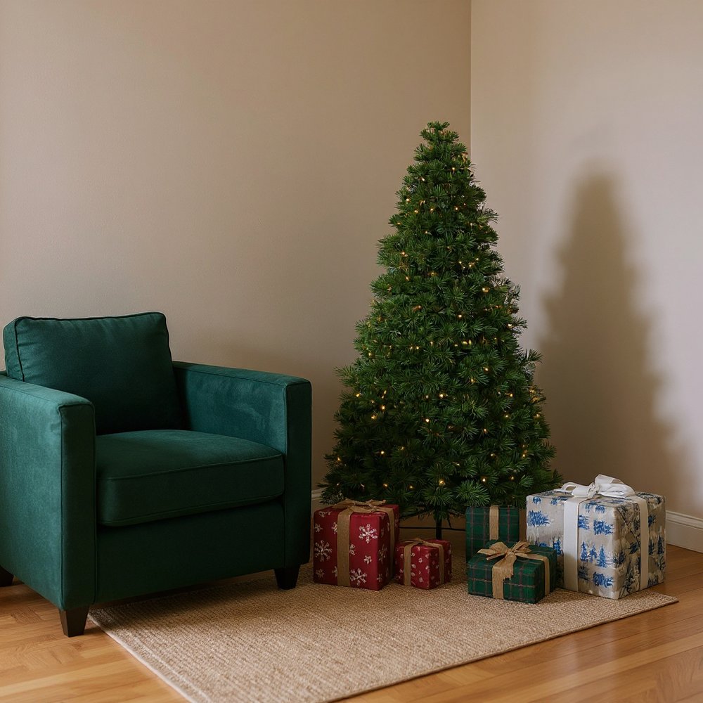 4.5' Pre Lit Full Spruce Christmas Tree