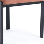 Set of Two Green and Black Chenille And Metal Partially Open Back Dining Side Chairs