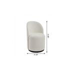 Brown and Black Velvet Curved Back Swivel Dining Arm Chair