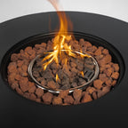 50000 BTU 30" Black Steel Propane Round Fire Pit