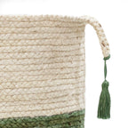19" White Nesting Jute Basket