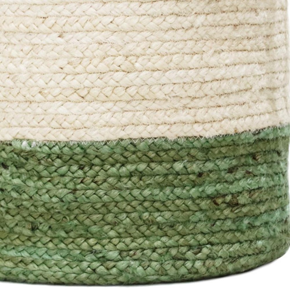 19" White Nesting Jute Basket