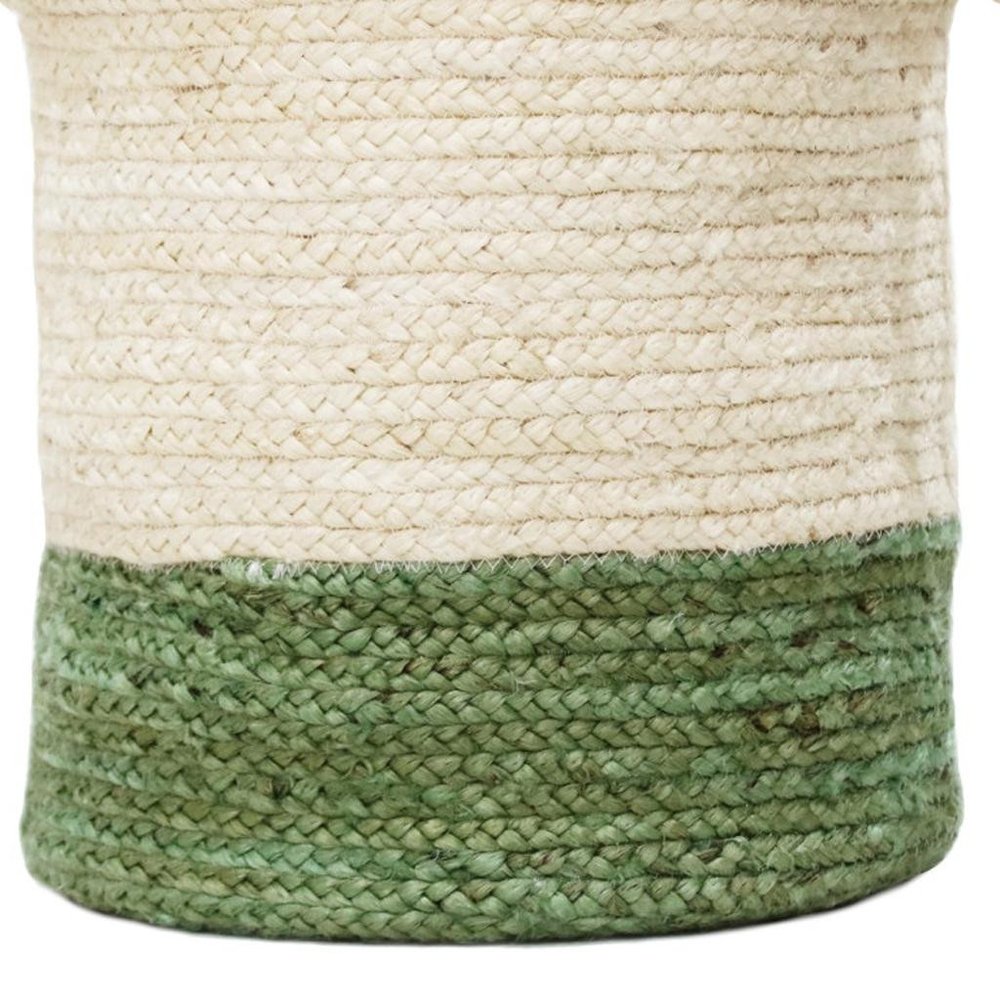 19" White Nesting Jute Basket