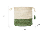 19" White Nesting Jute Basket