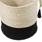 17" White Nesting Jute Basket