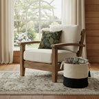 17" White Nesting Jute Basket