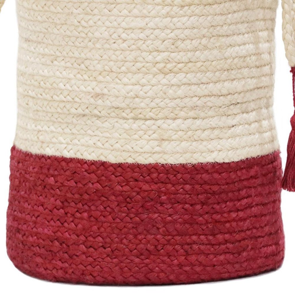 17" Ivory Nesting Jute Basket