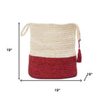19" Ivory Nesting Jute Basket