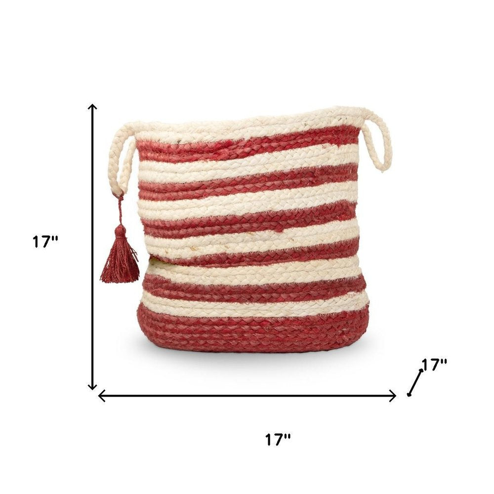 17" Ivory Nesting Jute Basket
