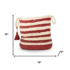 19" Ivory Nesting Jute Basket