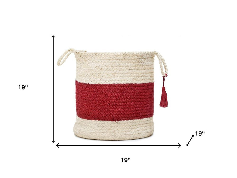 19" Ivory Nesting Jute Basket