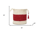 19" Ivory Nesting Jute Basket
