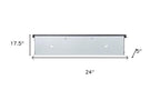 24" Black Metal Electric Fireplace Insert With LED