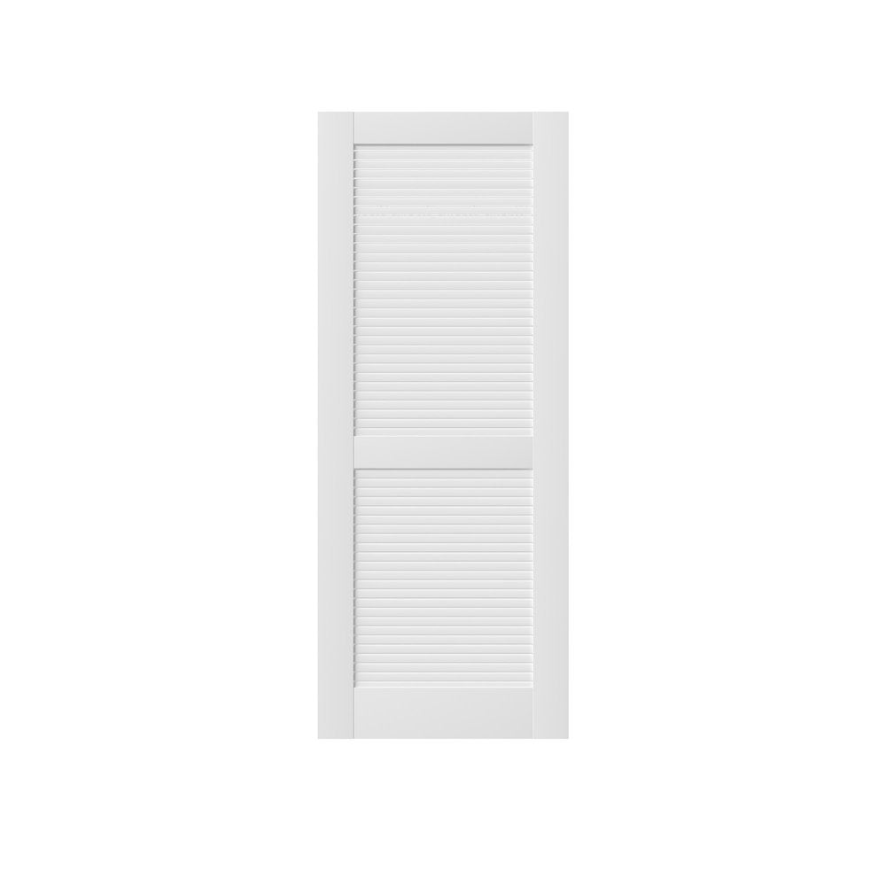 80" X 18" White Wood Slab Door